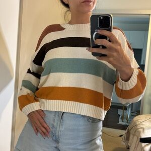 Striped Cropped Sweater